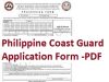 Philippine Coast Guard Application Form 2023-2024